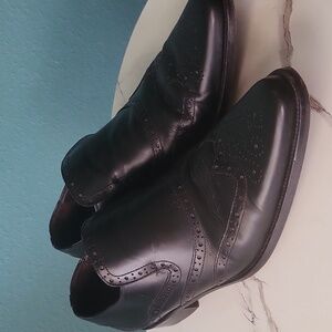 Donald J Pliner "Julian" Signature Embossed Loafers Leather Black